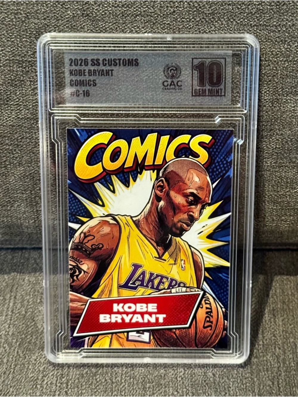 Kobe Bryant 2026 SS Customs Comics #C-16 GAC 10 Gem Mint
